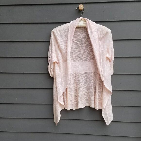 Ana Lightweight Light Pink Open Front Cardigan size Large - Picture 12 of 12